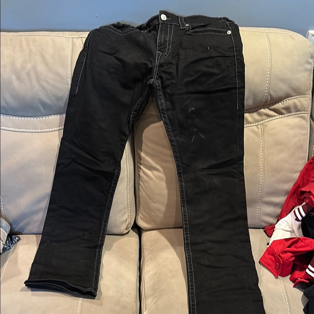 True Religion Black Relaxed Jeans